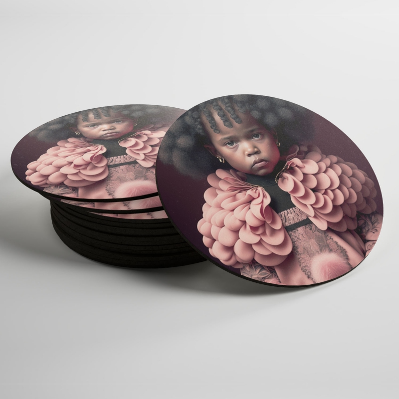 Podtácky Malá dívka v kabátu