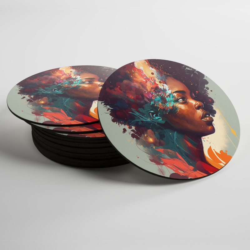 Podtácky Moderní umění - Ženská tvář v barvě