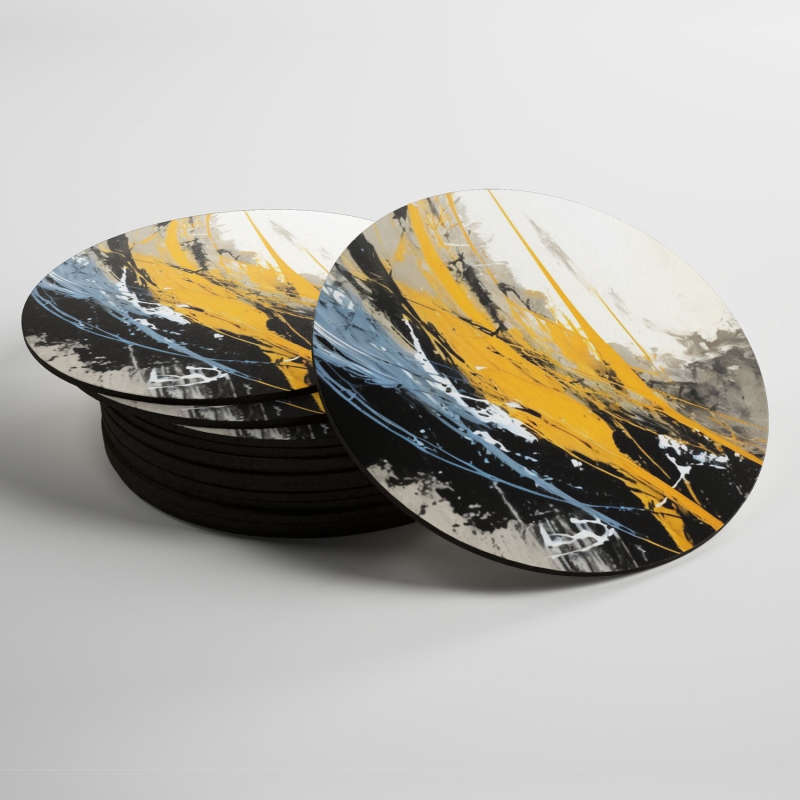 Podtácky Moderní umění - barevné šmouhy