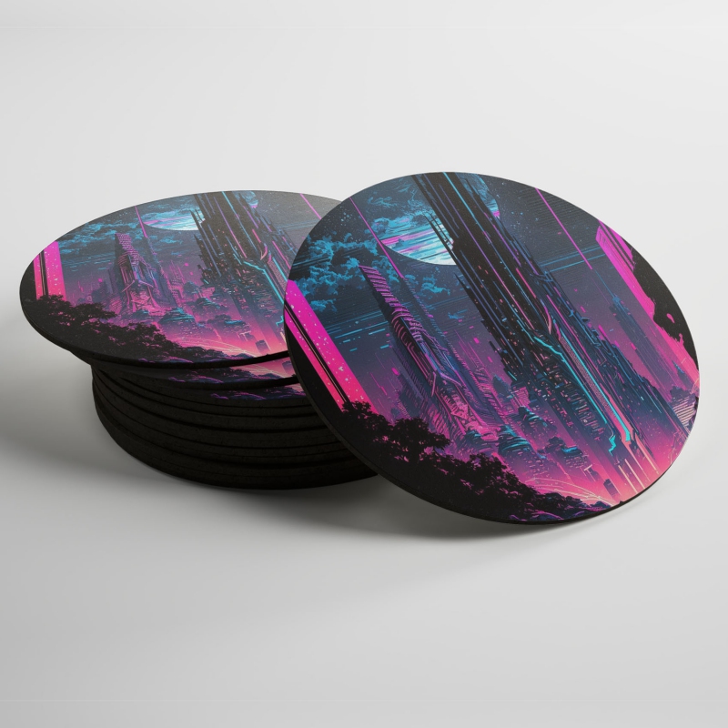 Podtácky Fantastické město budoucnosti