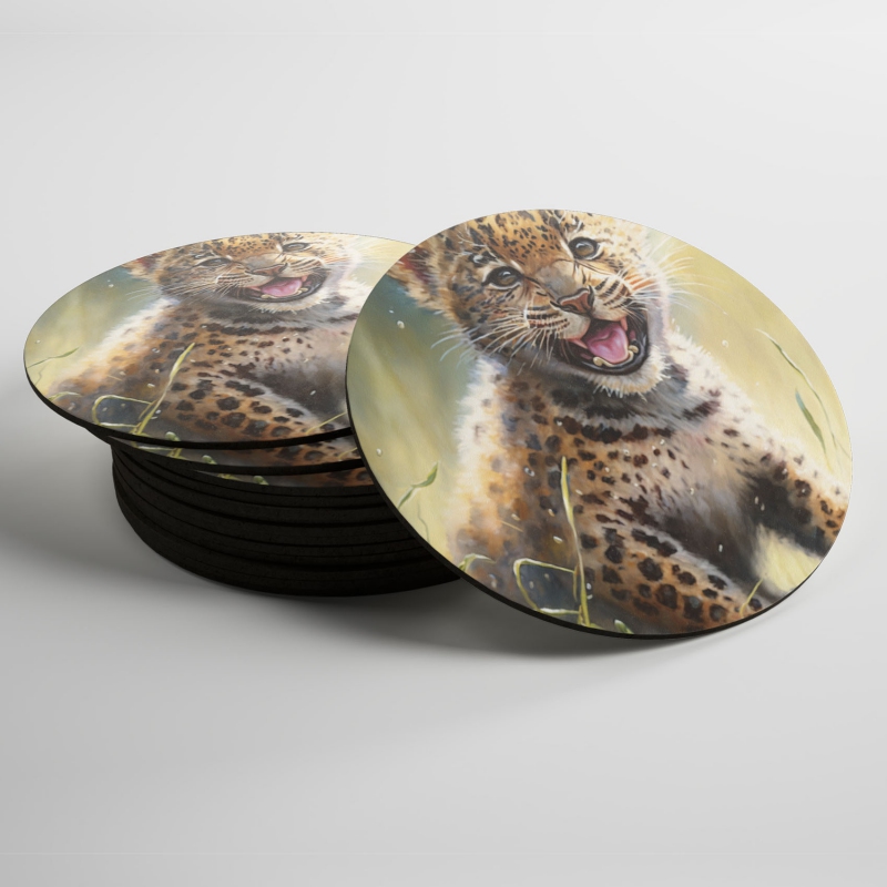 Podtácky Akvarelový leopard