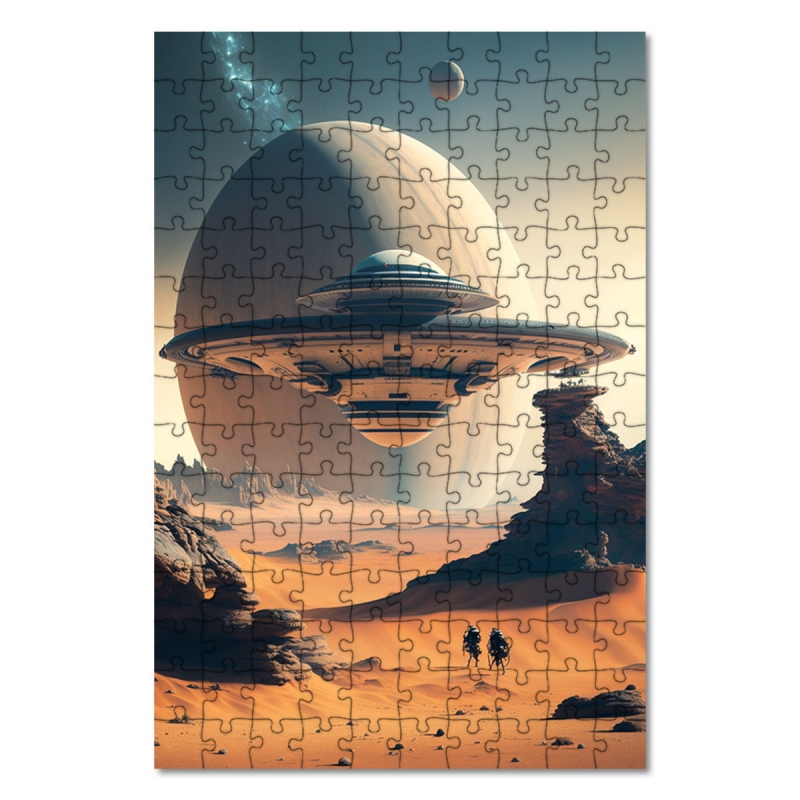 Dřevěné puzzle Vesmírná loď