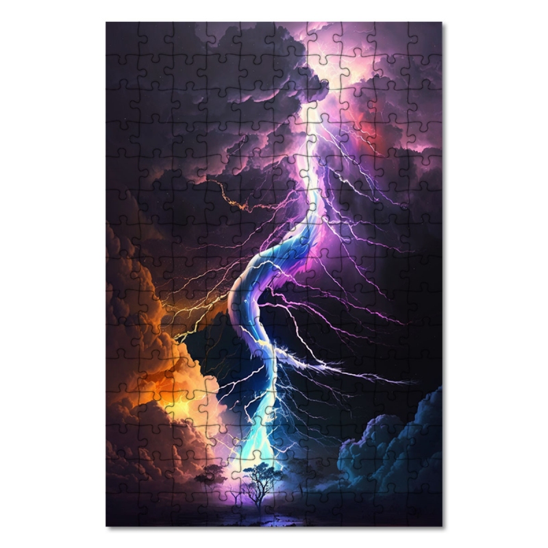 Dřevěné puzzle Bouře za soumraku