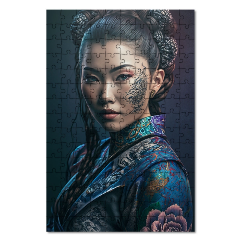 Dřevěné puzzle Japonská Gejša 3