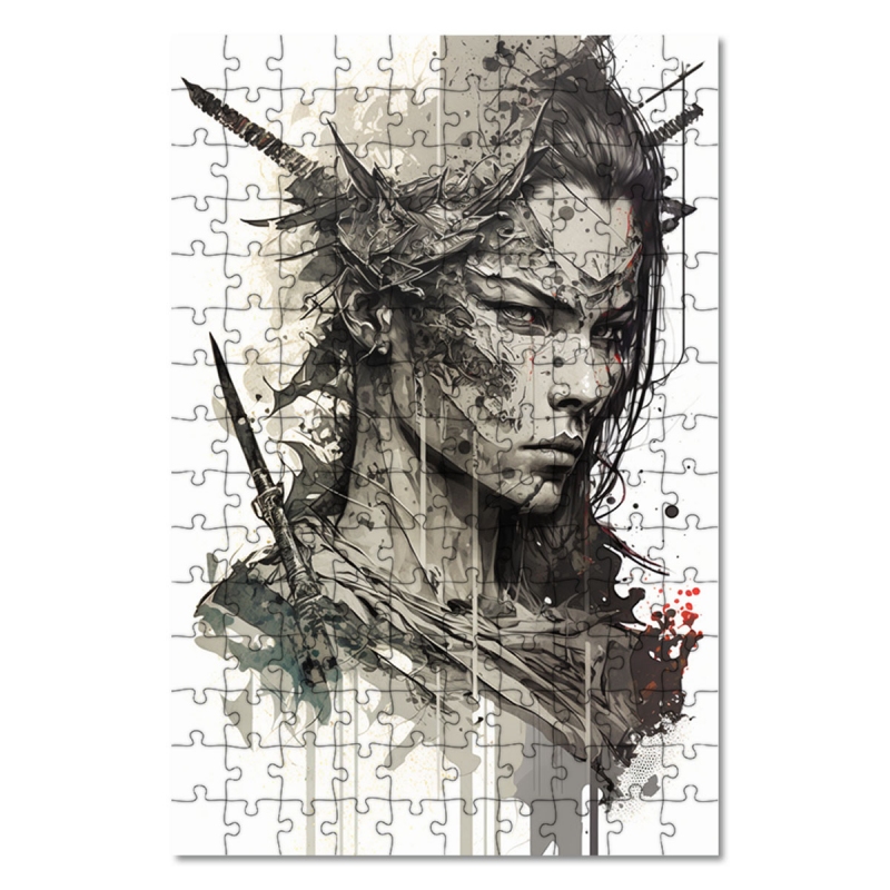 Dřevěné puzzle Bojovnice