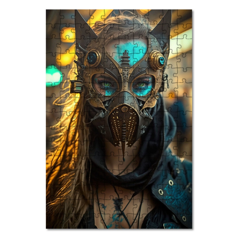 Dřevěné puzzle Vesmírná lovkyně