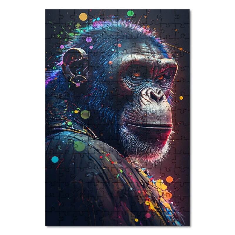 Dřevěné puzzle Šimpanz