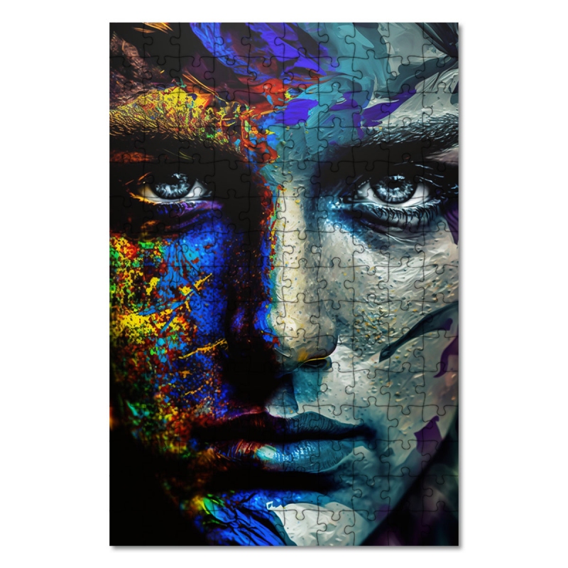 Dřevěné puzzle Zrozena v barvě 3