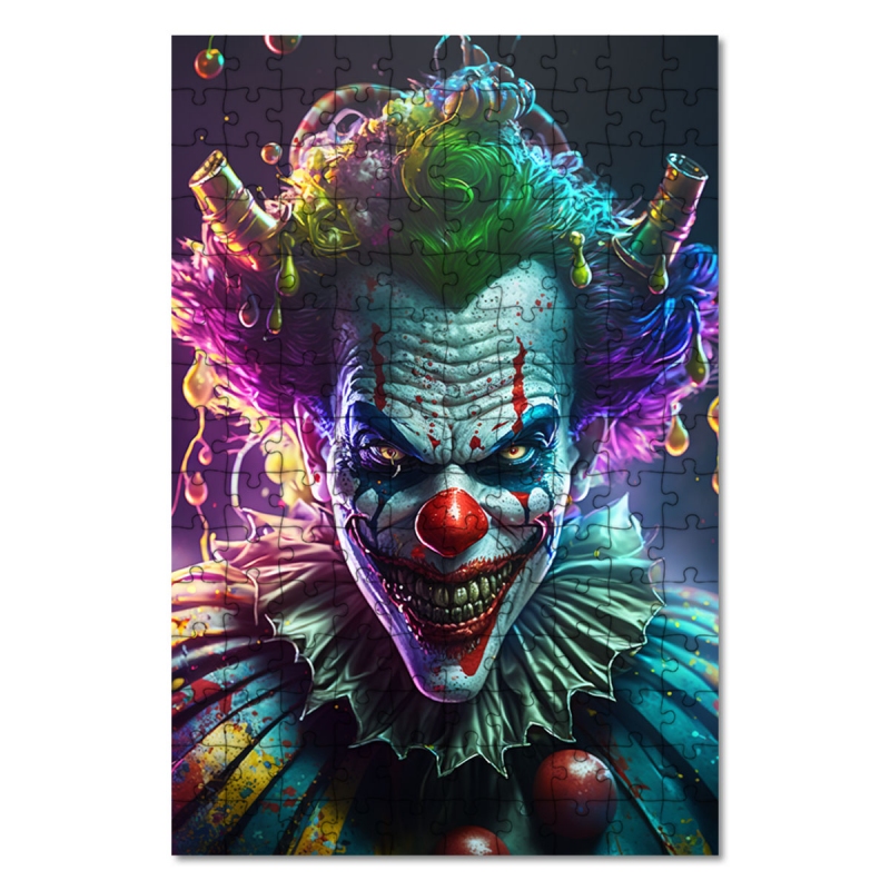 Dřevěné puzzle Zabijácký klaun