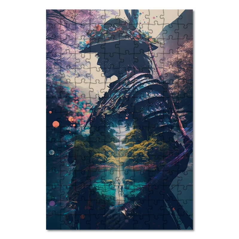 Dřevěné puzzle Duch japonska