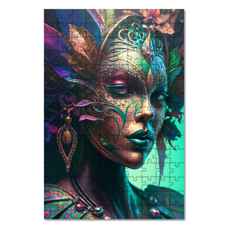 Dřevěné puzzle Karnevalová tanečnice 4