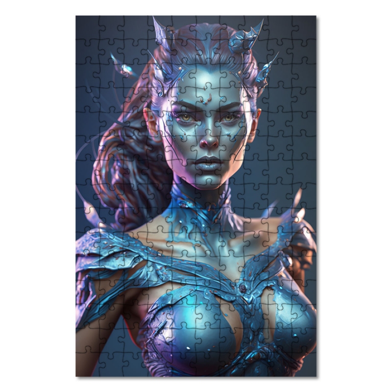 Dřevěné puzzle Ledová královna