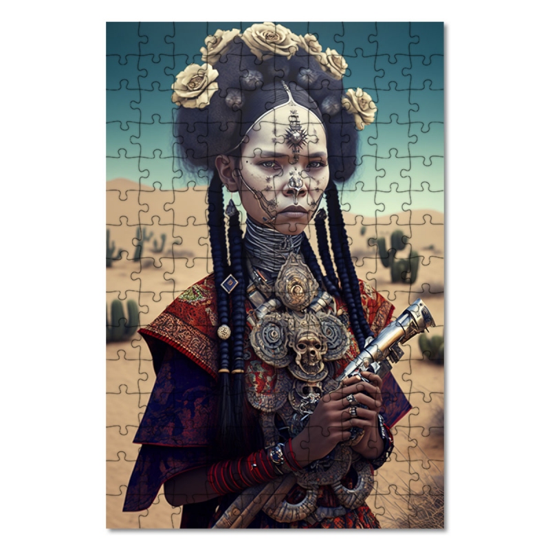 Dřevěné puzzle Vesmírná lovkyně 2