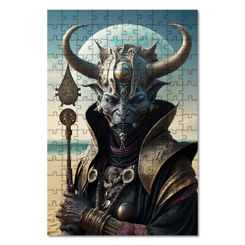 Dřevěné puzzle Mimozemský démon