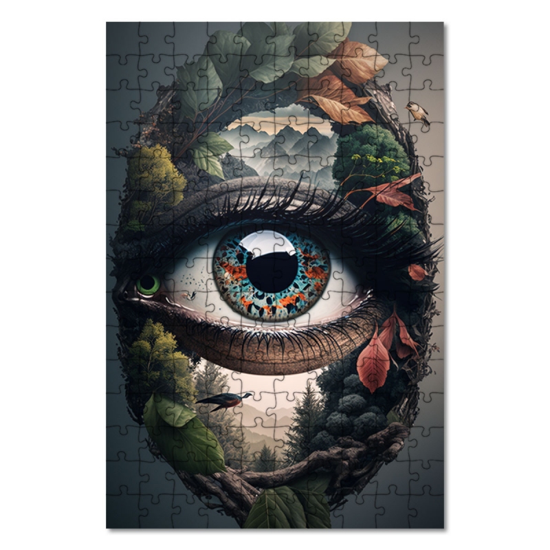 Dřevěné puzzle Pohled do přírody