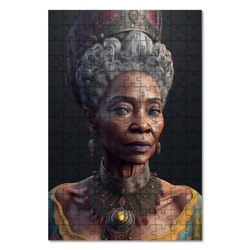 Dřevěné puzzle Stará královna