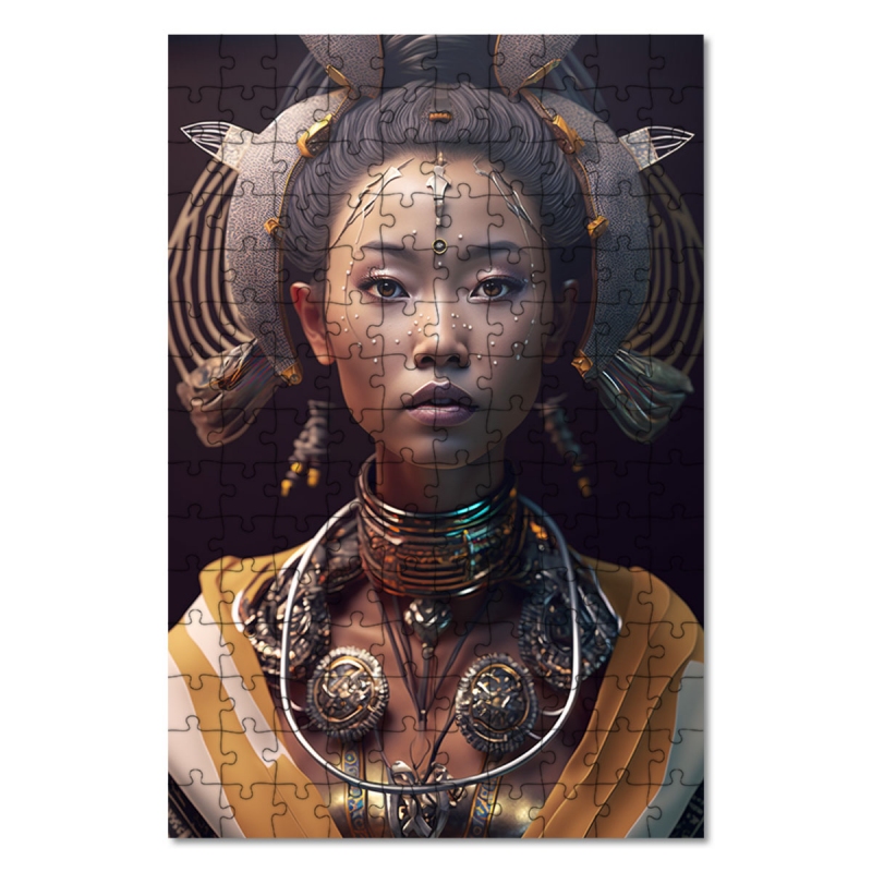 Dřevěné puzzle Vesmírná návštěvnice