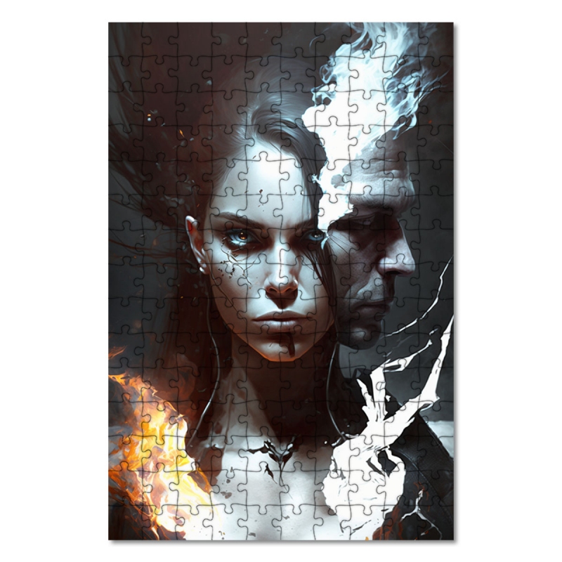 Dřevěné puzzle Upíři