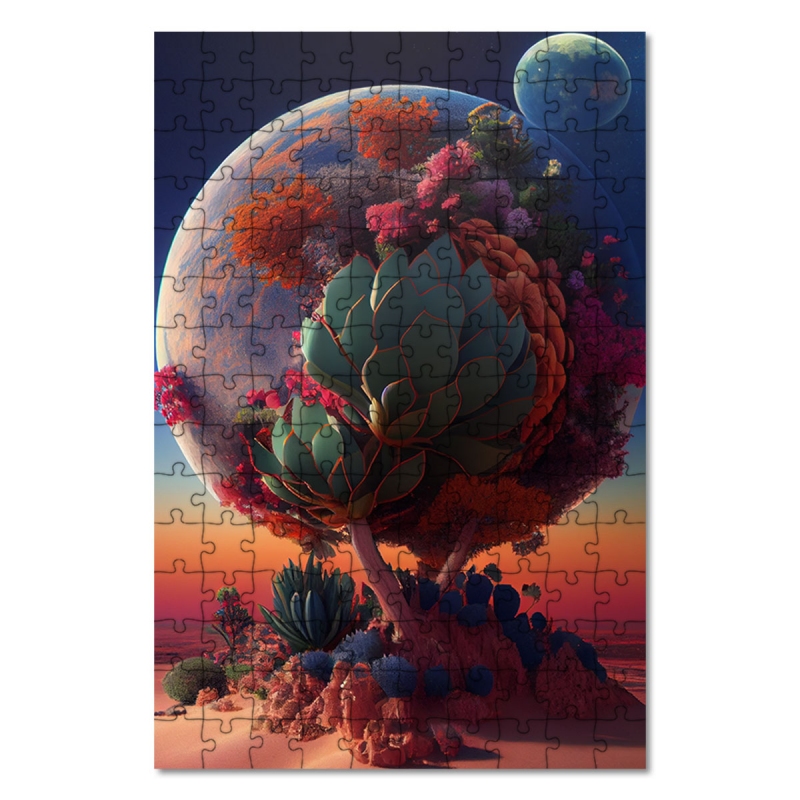 Dřevěné puzzle Vesmírná příroda - pouštní strom