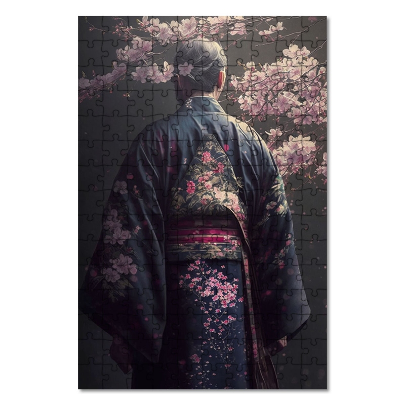 Dřevěné puzzle Japonský muž 1