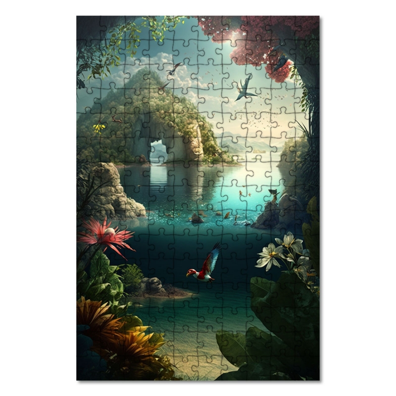 Dřevěné puzzle Ztracený ostrov