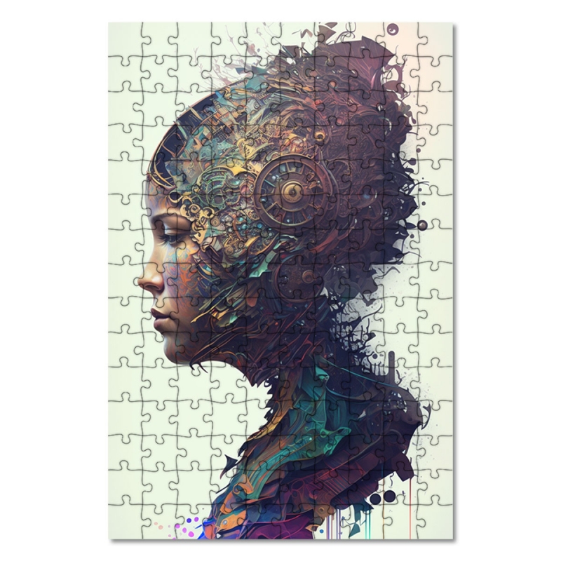 Dřevěné puzzle Lidská mysl