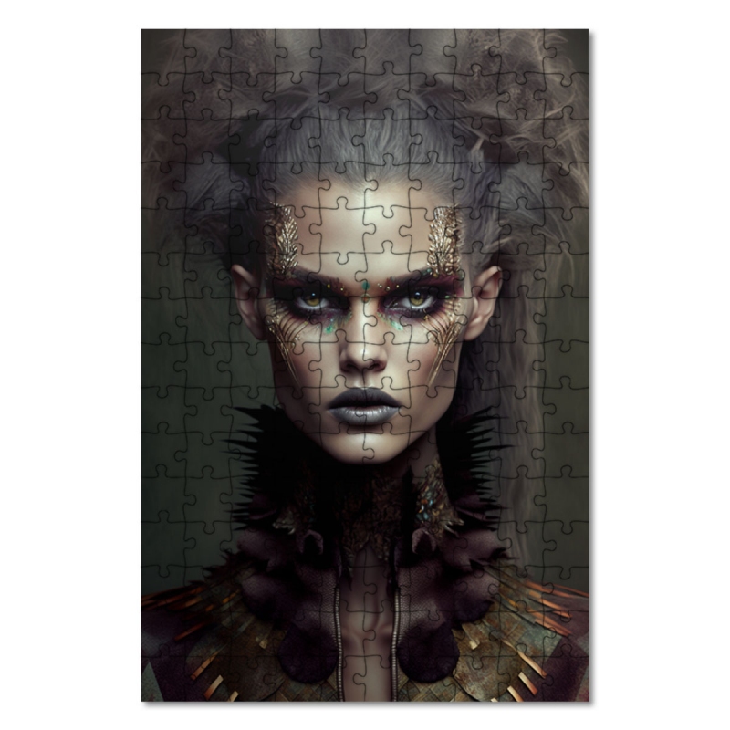 Dřevěné puzzle Modelka 3