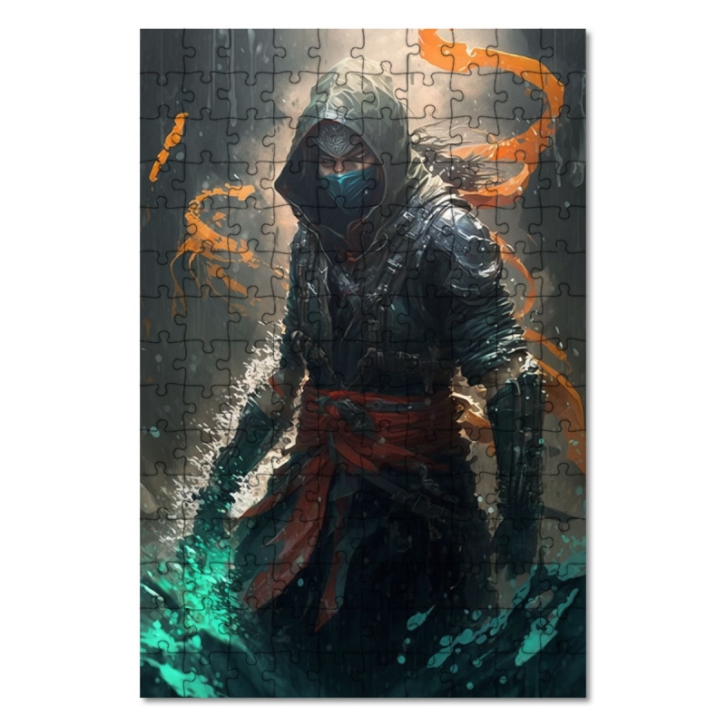 Dřevěné puzzle Moderní umění - asasín 1