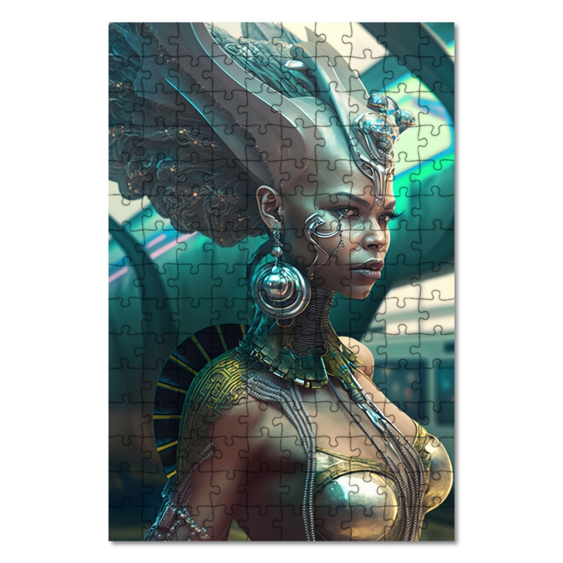 Dřevěné puzzle Fantasy vesmírný tvor 2