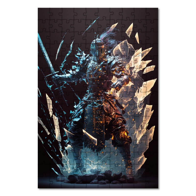 Dřevěné puzzle Mýtický bojovník 2