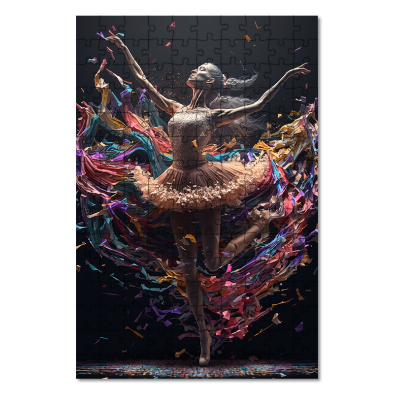 Dřevěné puzzle Baletka