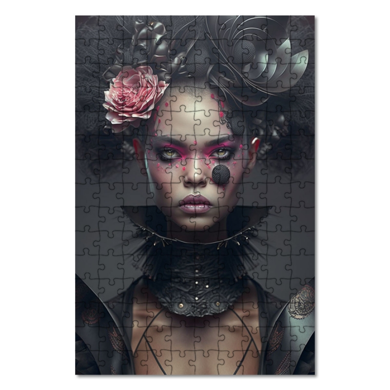 Dřevěné puzzle Modelka 1