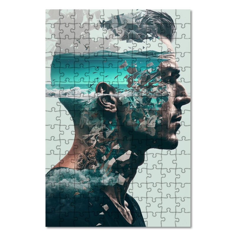 Dřevěné puzzle Duší u moře