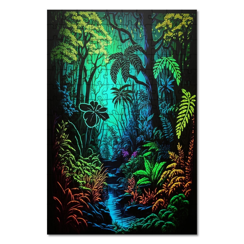 Dřevěné puzzle Kouzelný prales