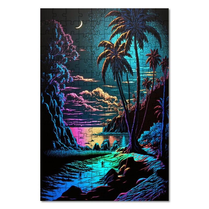 Dřevěné puzzle Magický ostrov