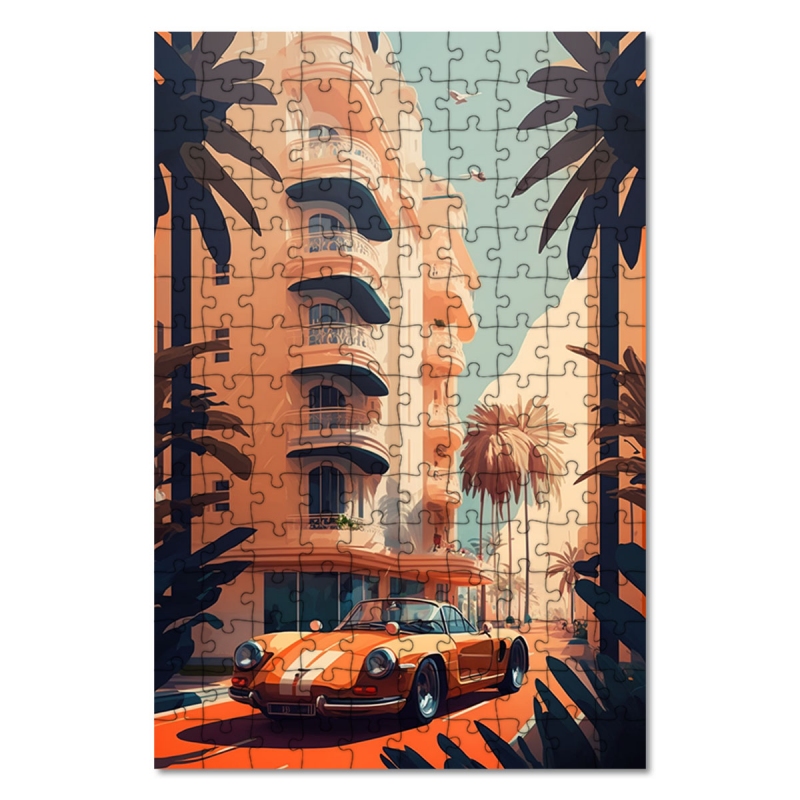 Dřevěné puzzle Retro Miami