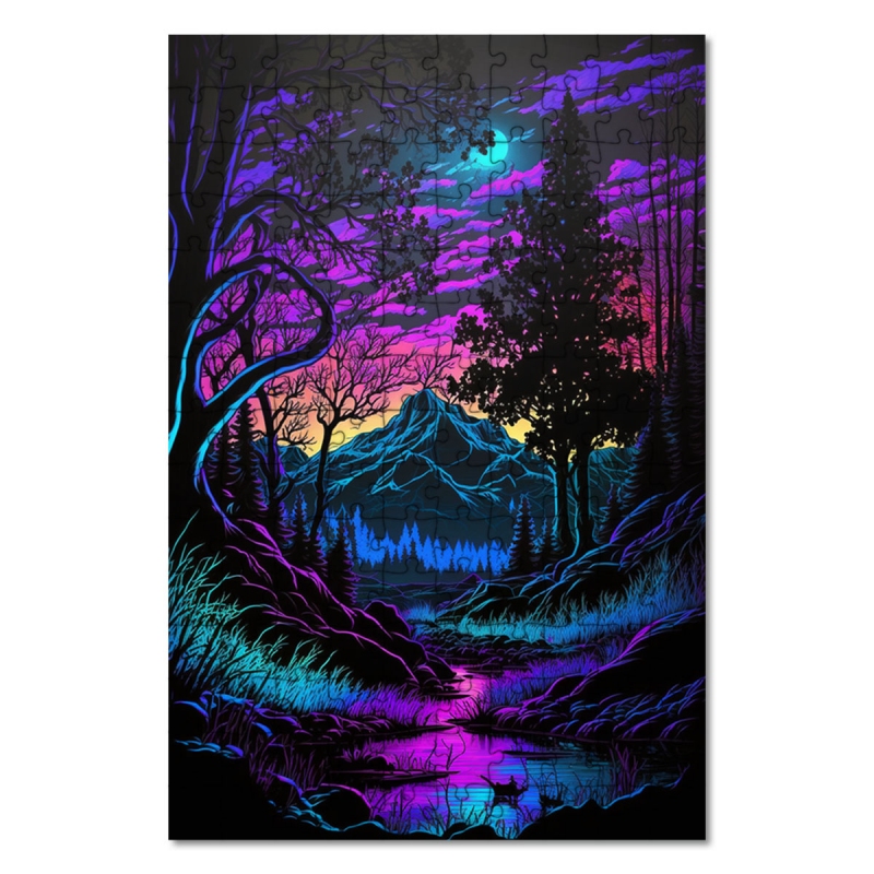 Dřevěné puzzle Kouzelná hora