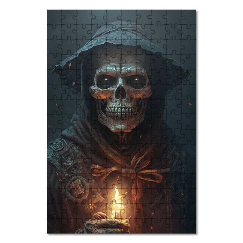 Dřevěné puzzle Smrtka