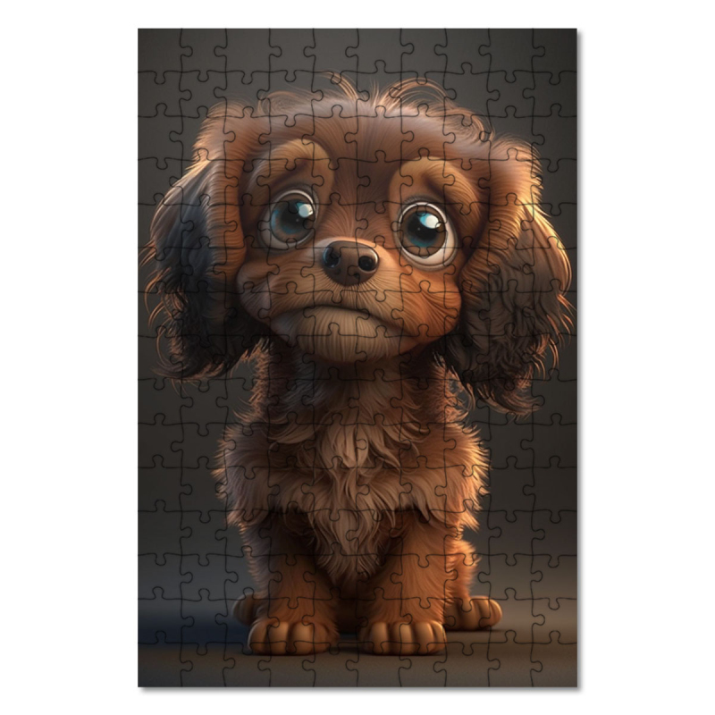 Dřevěné puzzle Animovaný pejsek