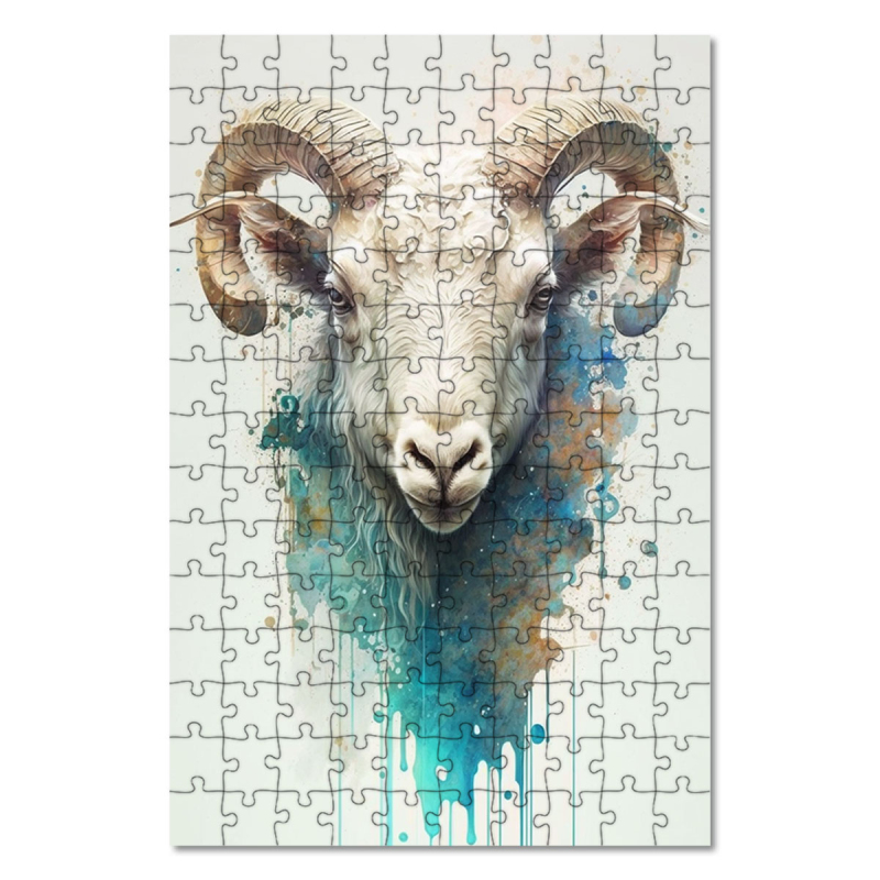Dřevěné puzzle Graffiti beran