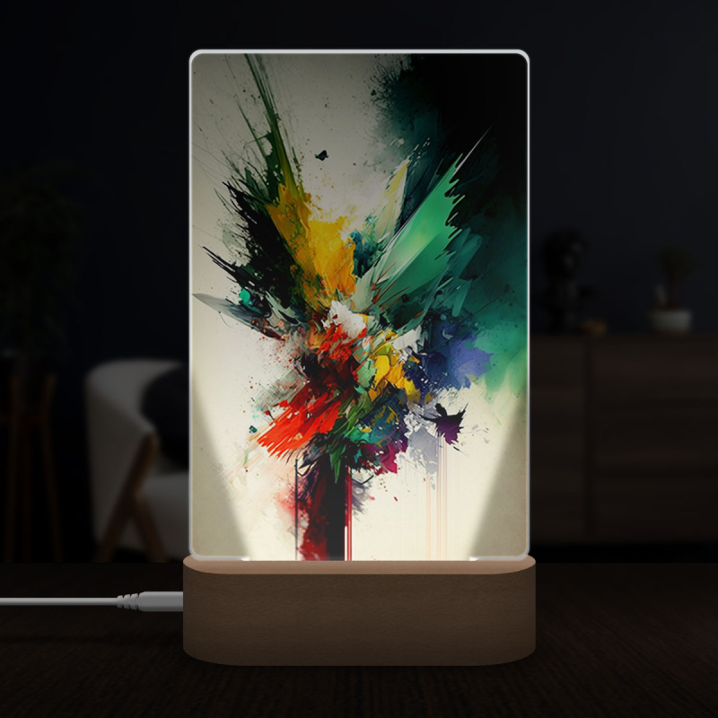 Lampa Moderní umění - barevná abstrakce