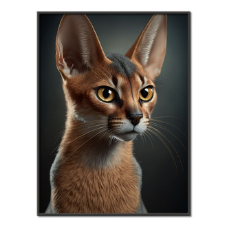 Habešská kočka akvarel