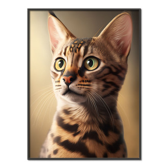 Bengálská kočka akvarel