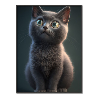Ruská modrá kočka animovaná