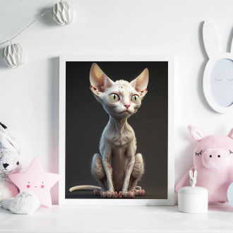 Cornish Rex kočka animovaná