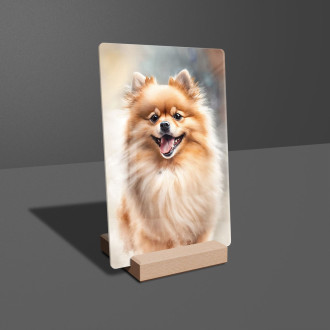 Pomeranian akvarel