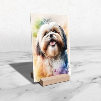 Lhasa Apso akvarel