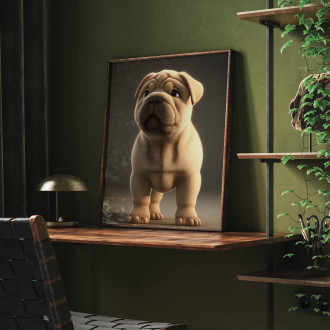 Čínský Shar-Pei animovaný