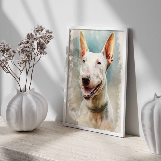 Bull Terrier akvarel