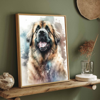 Leonberger akvarel